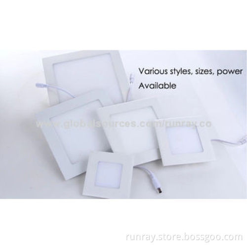 Square Dimmable LED Panel Light, 9W, 85-265V AC, Epistar 2835 SMD Chip, 145*145mm, ISO9001 Factory